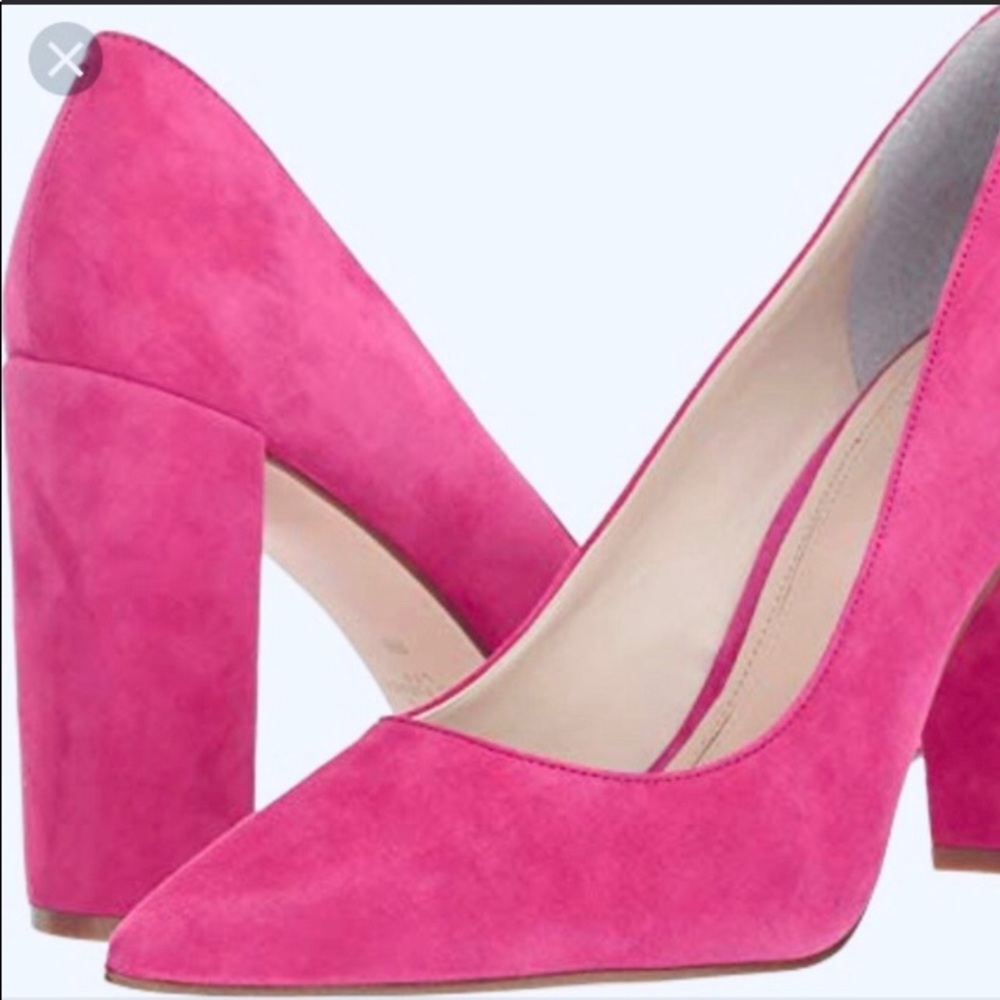 Marc Fisher Suede Hot Pink Block Heel sz 10 NWOT